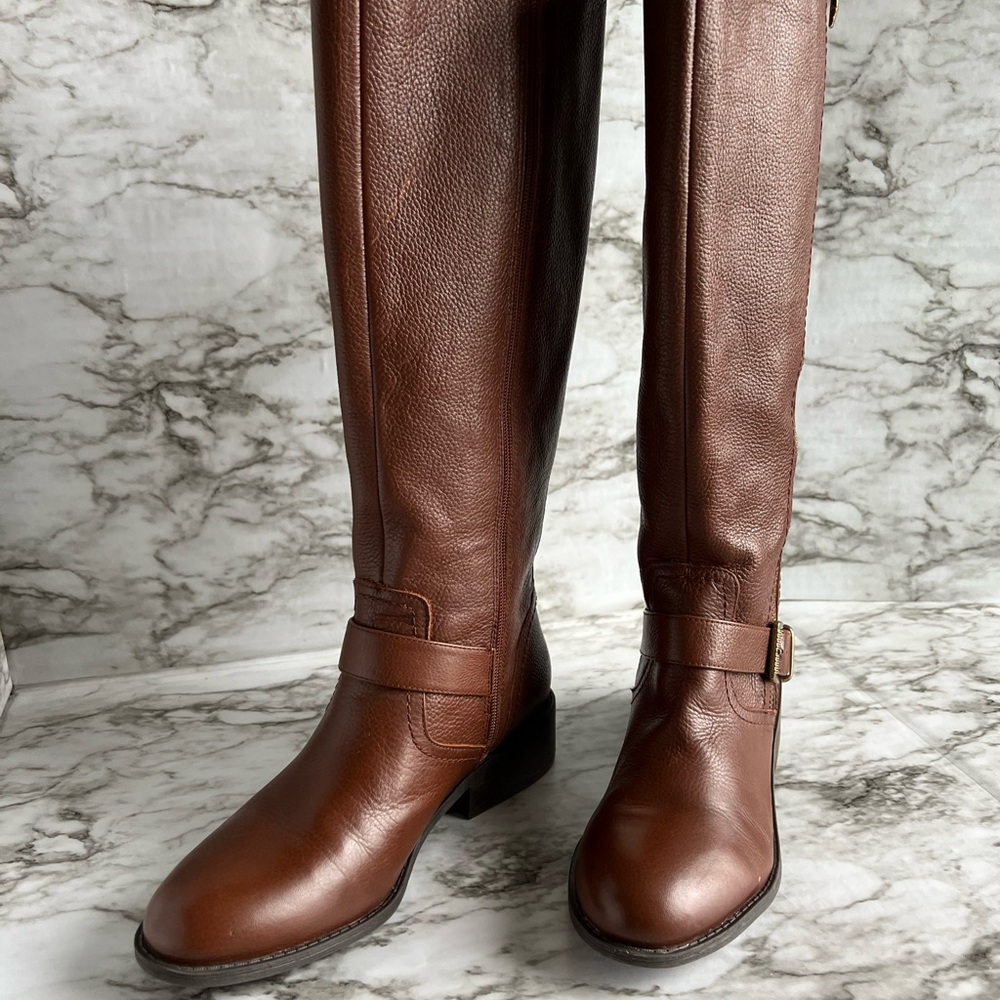 Marc fisher brown leather boots